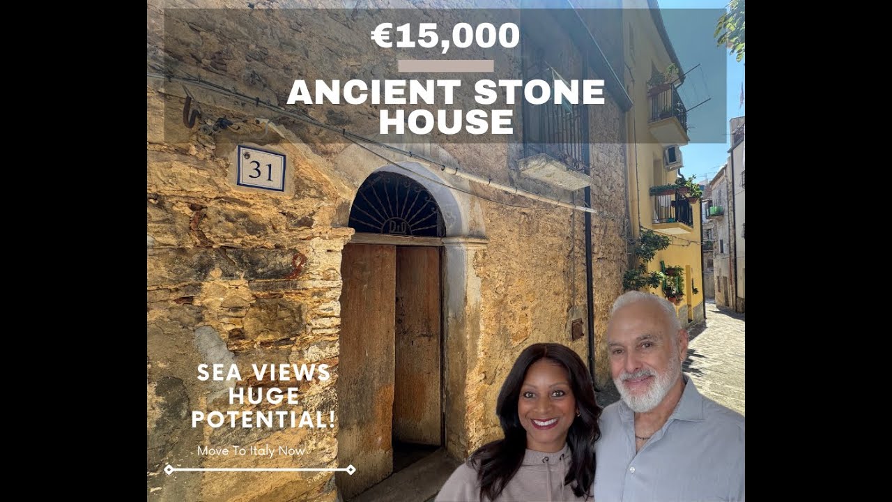 €15K Ancient Stone House with Sea Views in Tusa, Sicily: Nearly Free Roof Deal